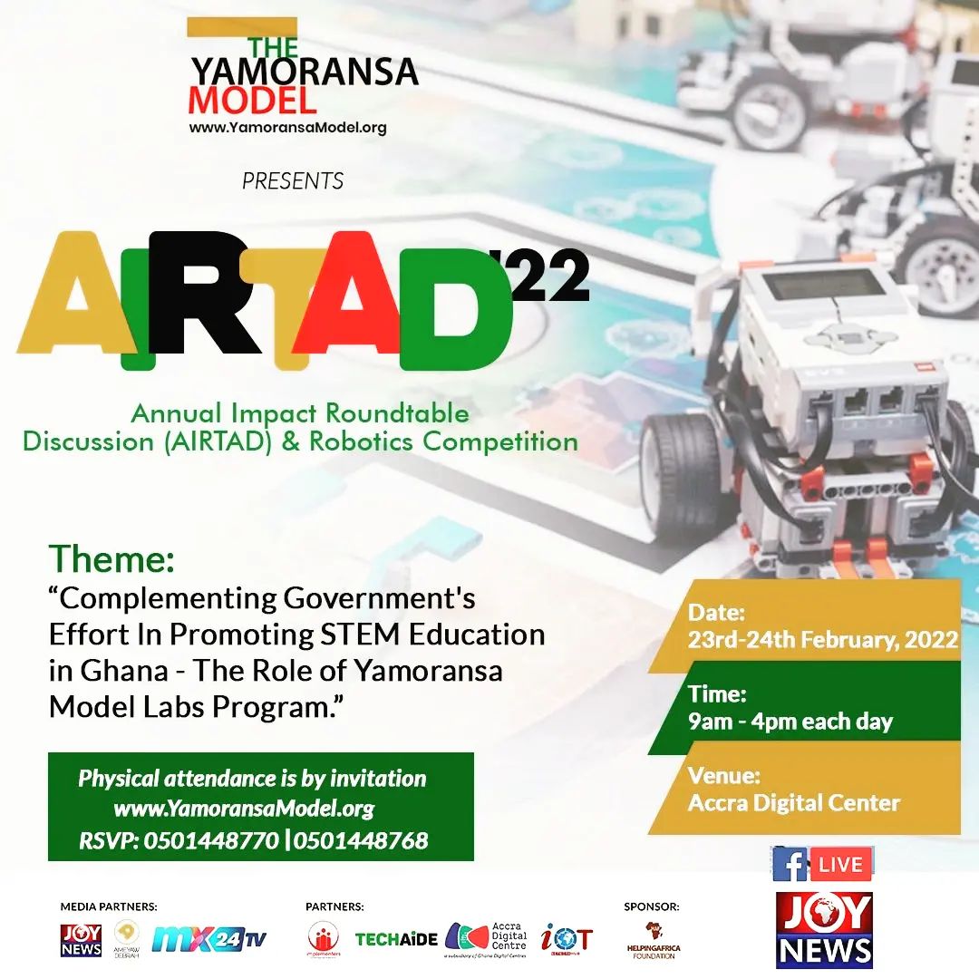 THE YAMORANSA MODEL LABS PROGRAM TO HOST ITS FIRST ANNUAL IMPACT ROUNDTABLE DISCUSSION (AIRTAD) AND ROBOTICS COMPETITION