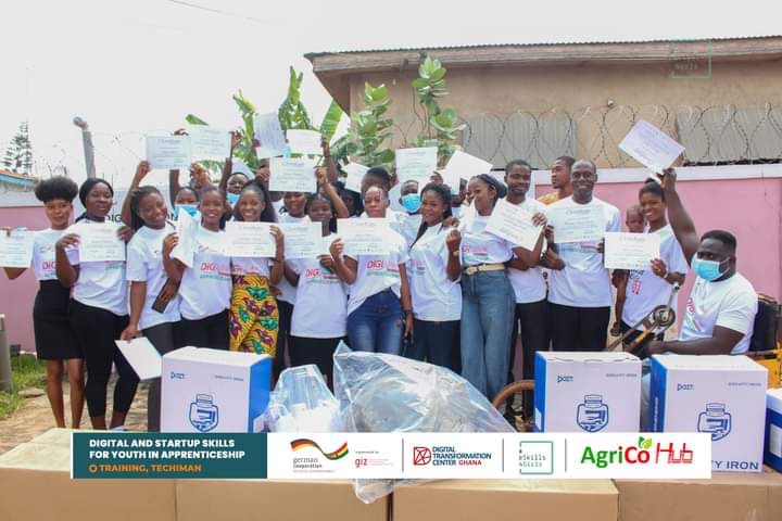 MCE and MP of Techiman South Donate “Start-up Kits to Agrico Hub Trainees”