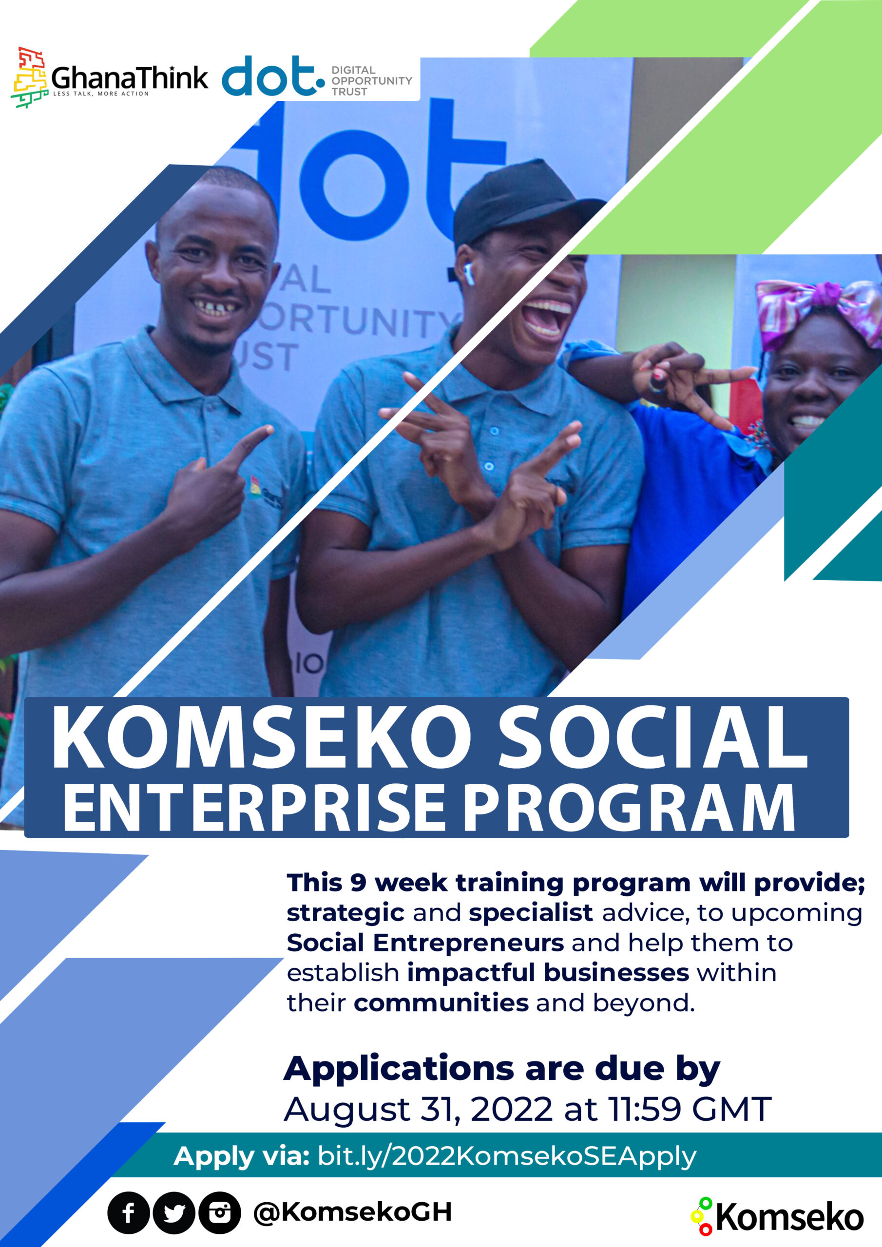 GhanaThink is training 100 social entrepreneurs in 2022 via its Komseko program