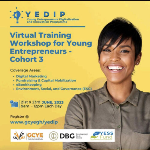 Join Cohort 3 of the Young Entrepreneurs Digitization and Innovation Programme with the Ghana Chamber Of Young Entrepreneurs
