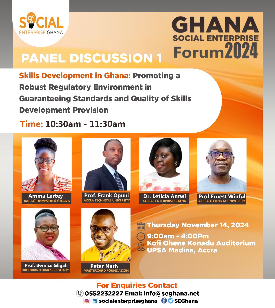 Ghana Social Enterprise Forum 2024: Shaping Ghana’s Future through Skills Development and Regulatory Standards