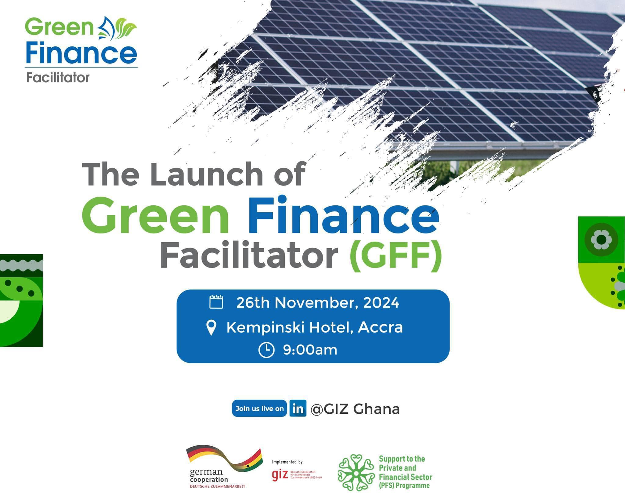 Empowering Sustainable Entrepreneurship: Launch of the Green Finance Facilitator (GFF) Programme