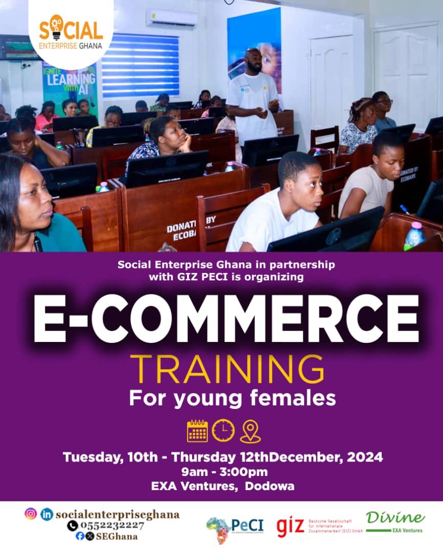 Empowering Young Female Entrepreneurs: 3-Day E-Commerce Training by Social Enterprise Ghana & GIZ PECI