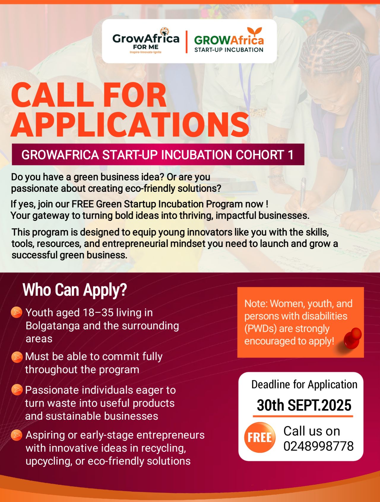 GrowAfrica Startup Incubation Cohort 1: Turning Green Ideas into Impactful Businesses