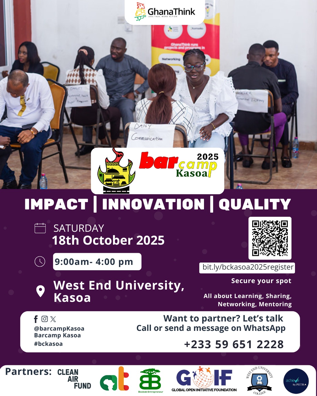 Your Next Mentor Awaits at Barcamp Kasoa 2025 — Join the Experience! 💫
