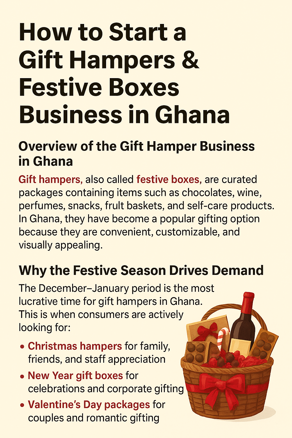 How to Start a Gift Hampers & Festive Boxes Business in Ghana