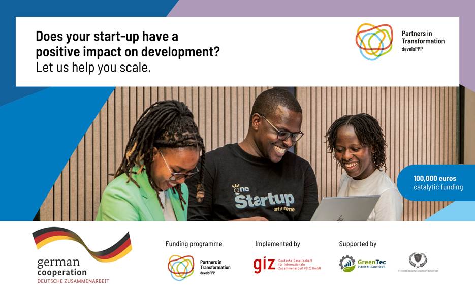 Ghanaian Start-ups Can Unlock €100K in Non-Dilutive Funding + Scaling Support via develoPPP Ventures — Applications Now Open
